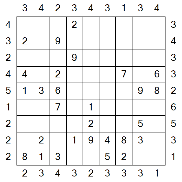 Skyscraper Sudoku - Medio