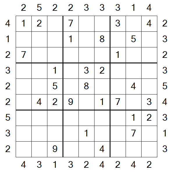 Skyscraper Sudoku - Médio