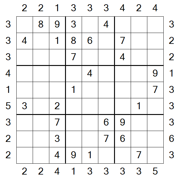 Skyscraper Sudoku - Medium