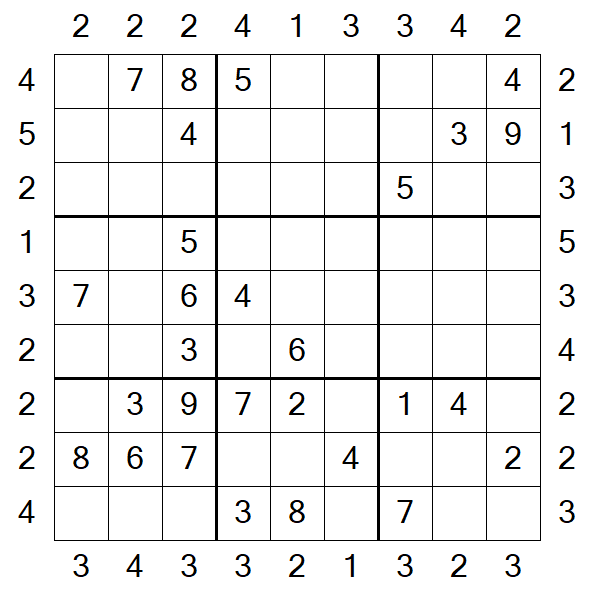 Skyscraper Sudoku - Médio