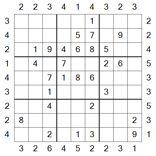 Skyscraper Sudoku - Medio