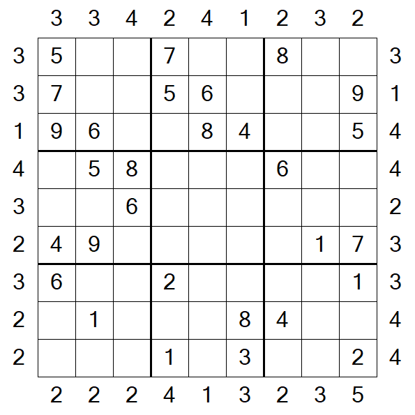 Skyscraper Sudoku - Mittel