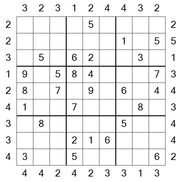 Skyscraper Sudoku - Medio