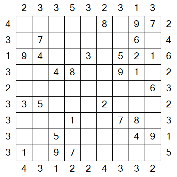 Skyscraper Sudoku - Mittel