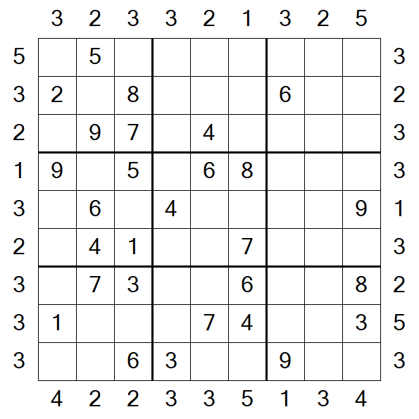 Skyscraper Sudoku - Mittel