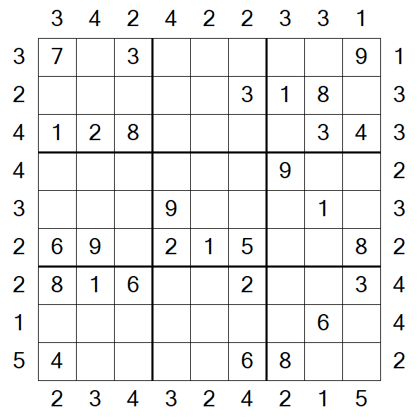 Skyscraper Sudoku - Medium