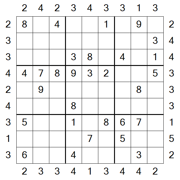 Skyscraper Sudoku - Medium