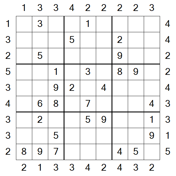 Skyscraper Sudoku - Medio