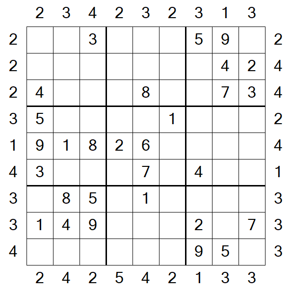 Skyscraper Sudoku - Medium