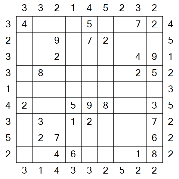Skyscraper Sudoku - Mittel
