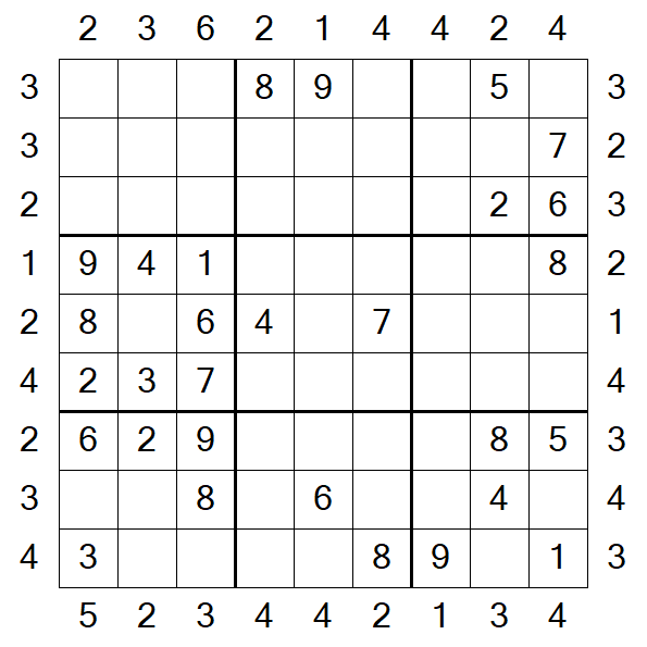 Skyscraper Sudoku - Medium