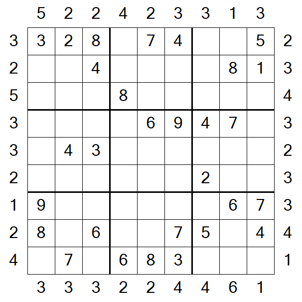 Skyscraper Sudoku - Mittel
