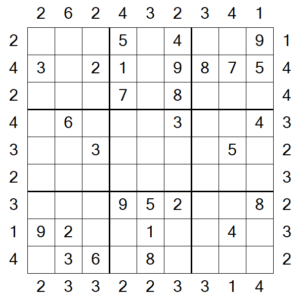 Skyscraper Sudoku - Médio