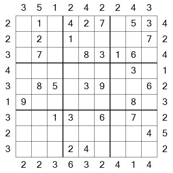Skyscraper Sudoku - Moyen