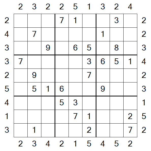 Skyscraper Sudoku - Moyen