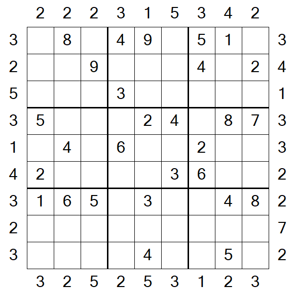Skyscraper Sudoku - Moyen