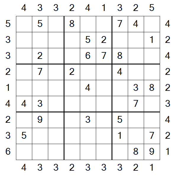 Skyscraper Sudoku - Mittel