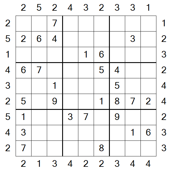 Skyscraper Sudoku - Moyen