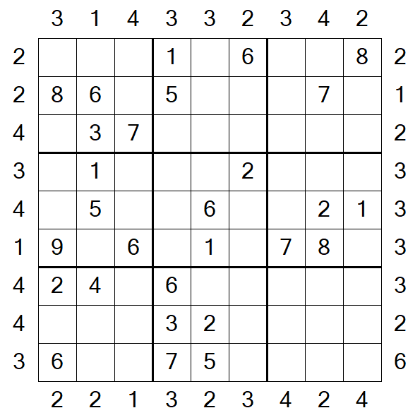 Skyscraper Sudoku - Moyen