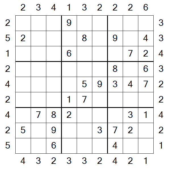 Skyscraper Sudoku - Moyen