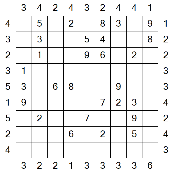 Skyscraper Sudoku - Moyen