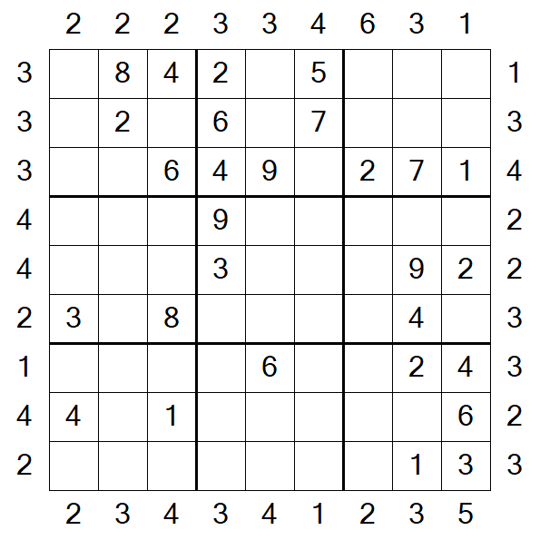 Skyscraper Sudoku - Moyen
