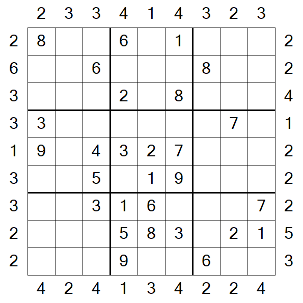 Skyscraper Sudoku - Moyen