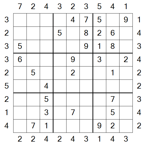 Skyscraper Sudoku - Moyen