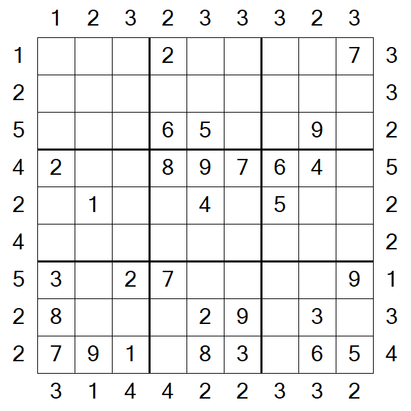 Skyscraper Sudoku - Mittel