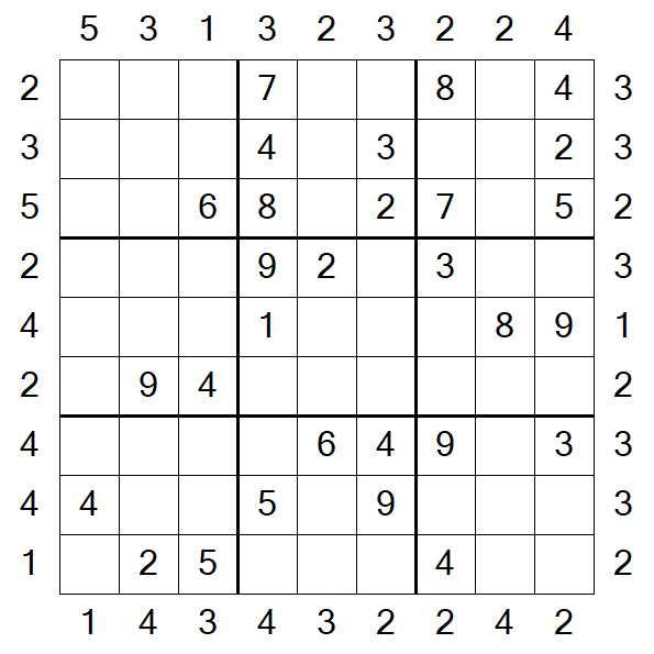 Skyscraper Sudoku - Moyen