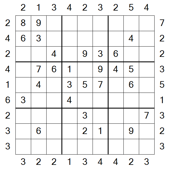 Skyscraper Sudoku - Mittel