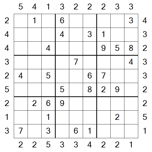Skyscraper Sudoku - Medio