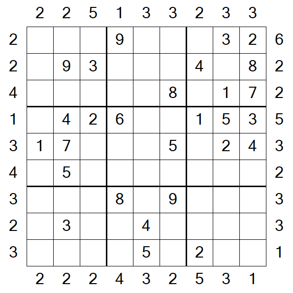 Skyscraper Sudoku - Medio