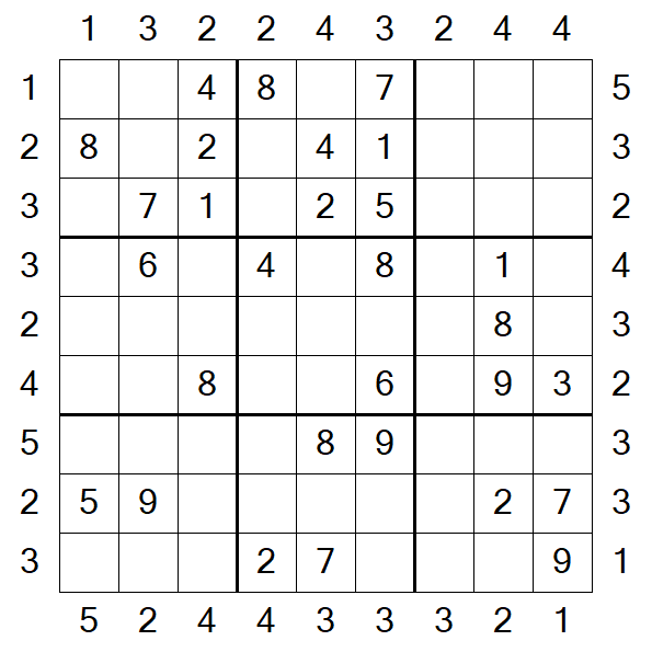 Skyscraper Sudoku - Mittel
