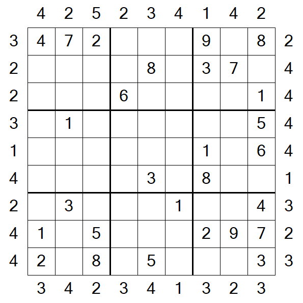 Skyscraper Sudoku - Mittel