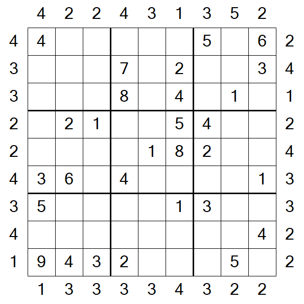 Skyscraper Sudoku - Mittel