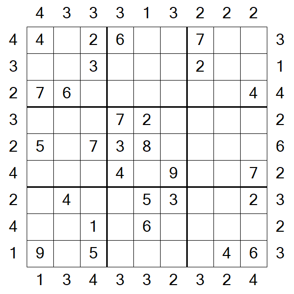 Skyscraper Sudoku - Mittel