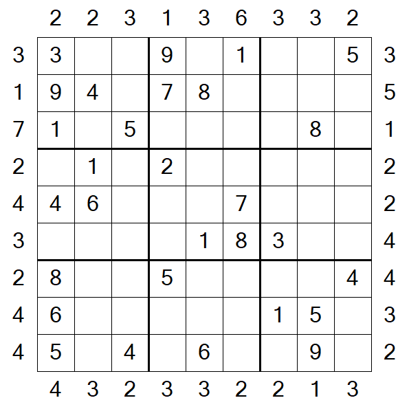 Skyscraper Sudoku - Mittel