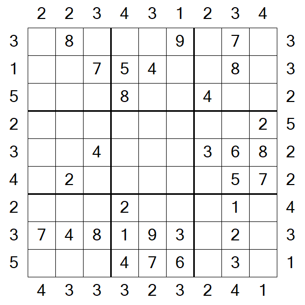 Skyscraper Sudoku - Mittel