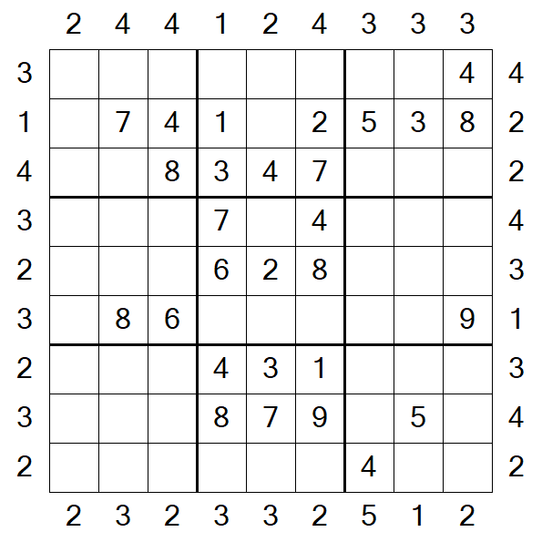 Skyscraper Sudoku - Moyen