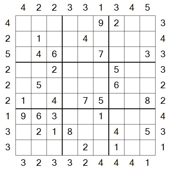Skyscraper Sudoku - Moyen