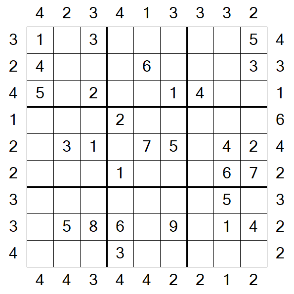 Skyscraper Sudoku - Mittel