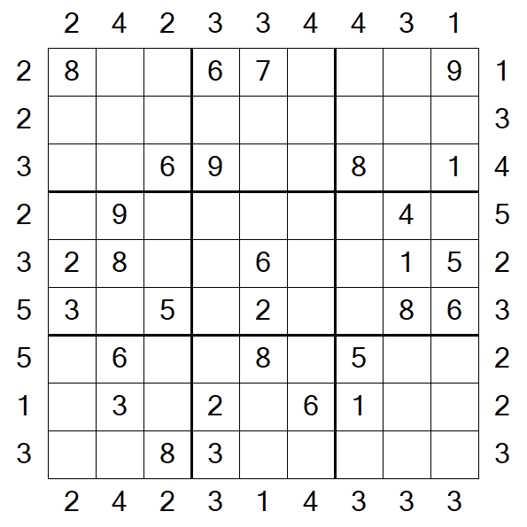 Skyscraper Sudoku - Moyen