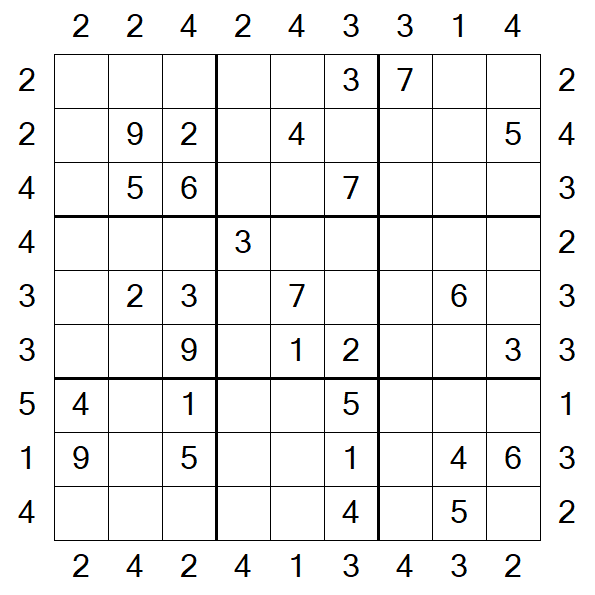 Skyscraper Sudoku - Moyen
