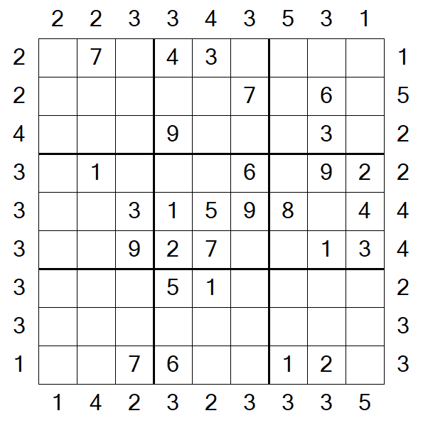 Skyscraper Sudoku - Moyen