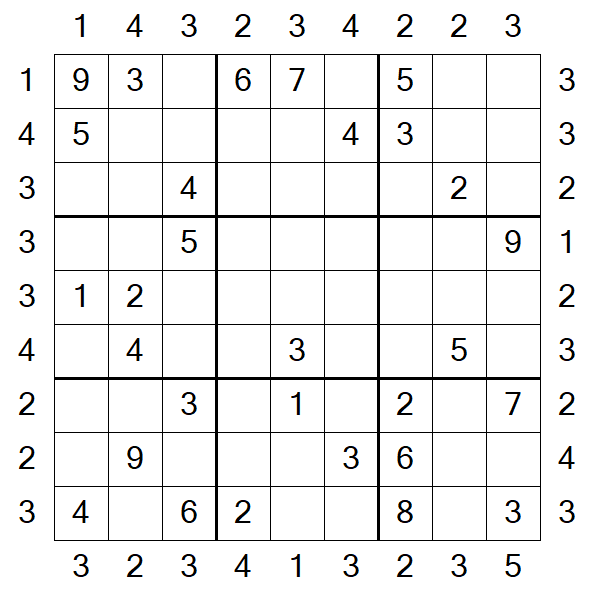 Skyscraper Sudoku - Moyen