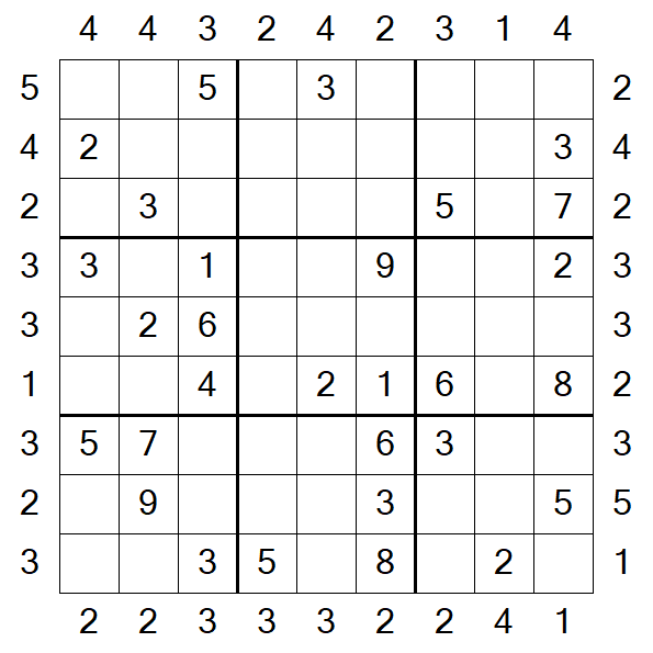 Skyscraper Sudoku - Moyen