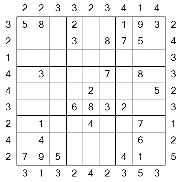 Skyscraper Sudoku - Moyen