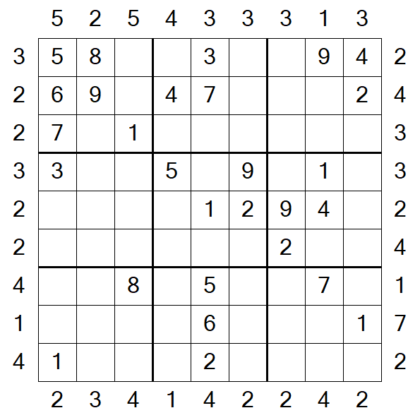 Skyscraper Sudoku - Moyen