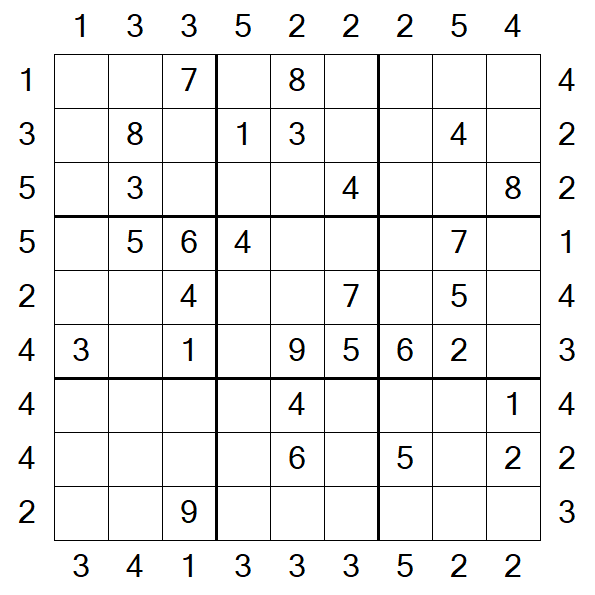 Skyscraper Sudoku - Mittel